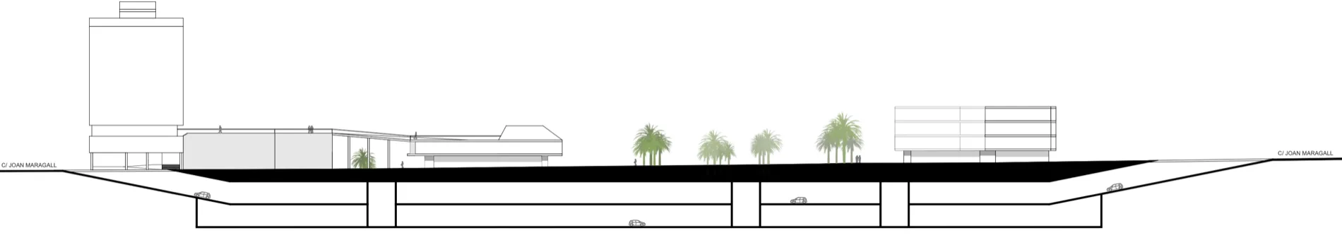 GESA - long section through the site
